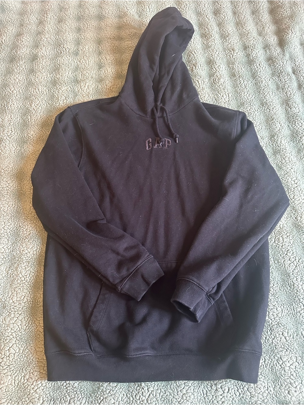 GAP UNISEX Black Hooded Pullover Sweatshirt